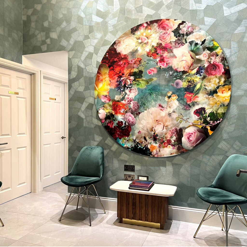 Patient consultation room with serene Harley Street architectural light